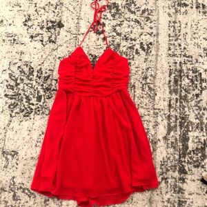 Red Halter Dress -Red Dress Boutique